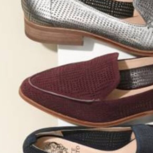 Vince Camuto - Kade' Cutout Loafer Deep Plum Suede Laser-cutout Size 7 - Picture 3 of 3